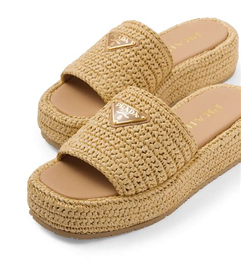 prada wicker slides|farfetch Prada slides.